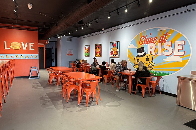 The dining room at Rise, in the College Area