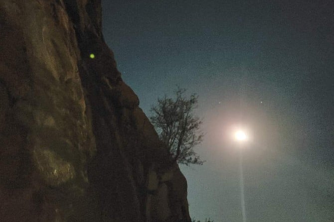 The moon is now so bright that we can almost turn off our headlamps, but we don’t.