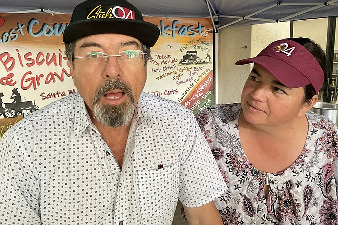 Chef Miguel and Sandra- run Steele 94, the Spring Valley restaurant. Makes chocolate chili.
