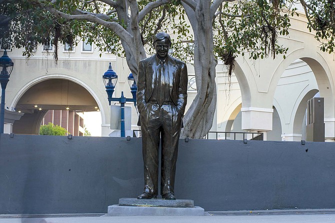In the fall of 2020, not long after George Floyd’s murder, the Pete Wilson statue in Horton Plaza was removed, his smiling nonchalance hiding a racial animus. It was returned a few months later.