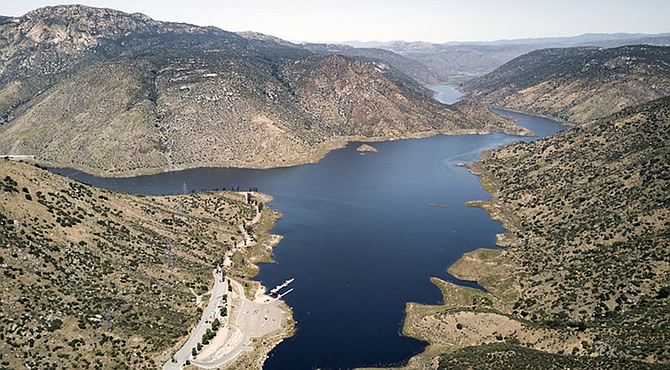 El Capitan Reservoir, two miles northwest of Alpine, is said to be one of the best bass fishing lakes in San Diego.