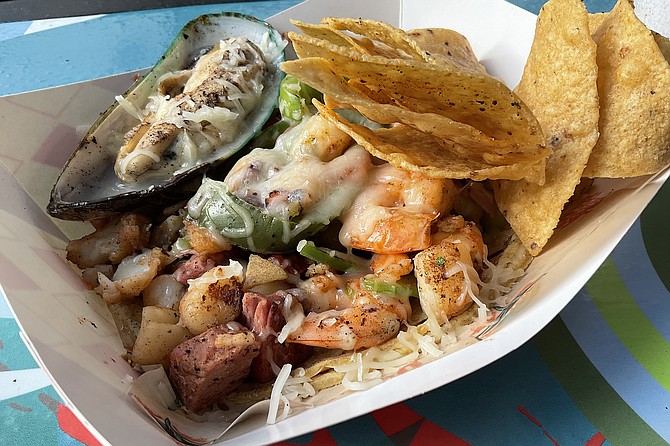 My Seafood Mix Taco. Healthy! With enough of everything to fill you and then some.