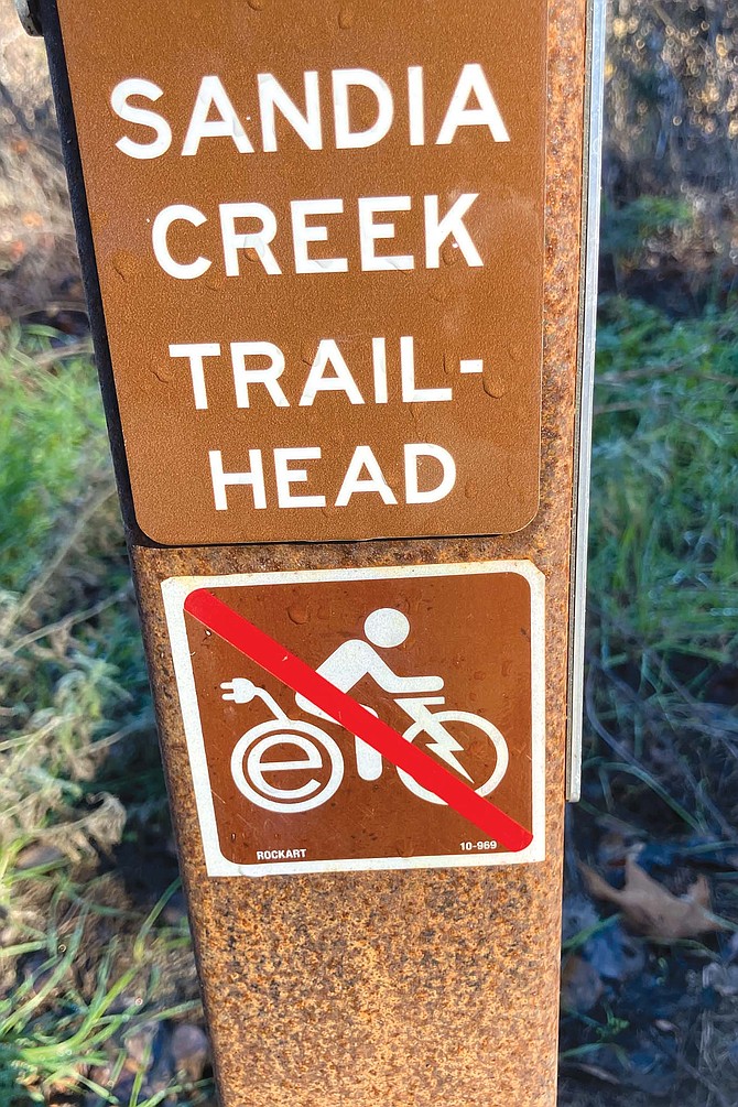 E-bikes aren’t allowed on this trail.