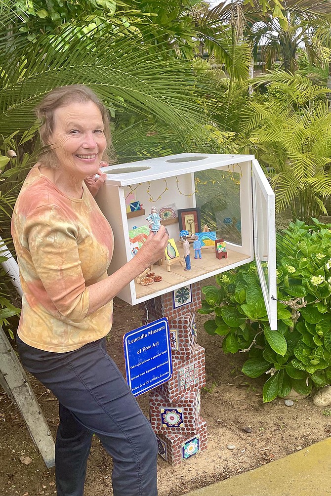 The author pays a visit to the miniature art museum along the Avocado Acres walking circuit.