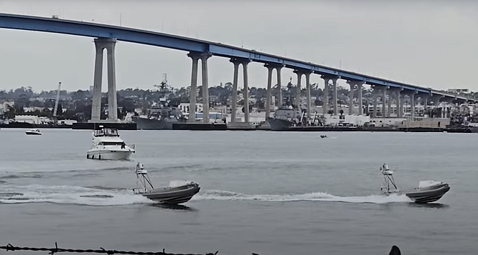 new unmanned boats patrolling the Coronado Bridge