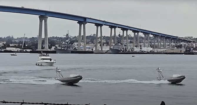 New unmanned boats patrolling the Coronado Bridge