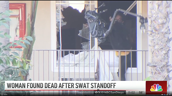 Marquez and the woman were holed up in a downtown San Diego High School dumpster.