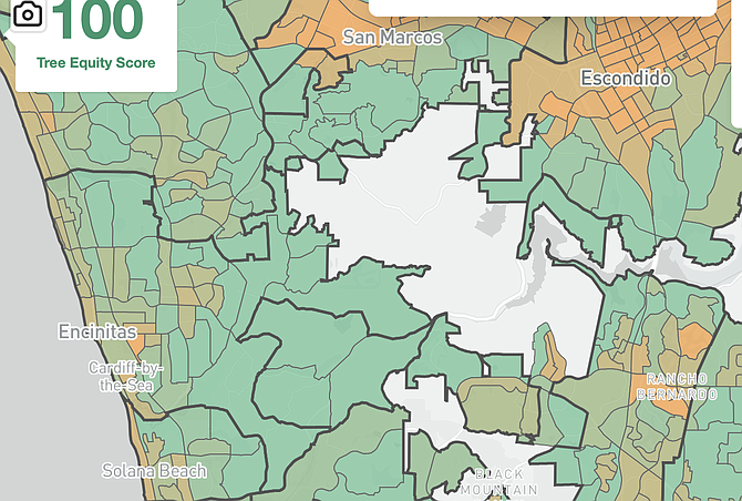 Tree Equity map