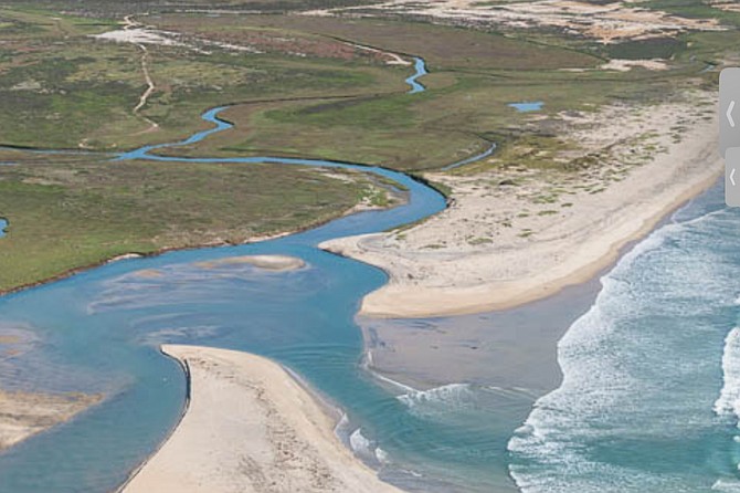 Deceptively innocent in appearance: mouth of the Tijuana River.