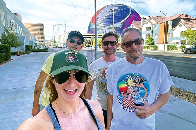 Cassie and crew at the Las Vegas Sphere.
