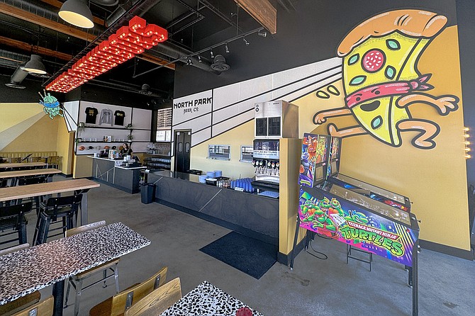 A casual counter shop with a cartoon Kung Fu motif