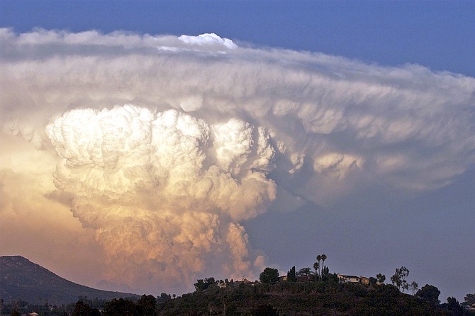 Thunderheads over the mountains brought rain all the way west to some coastal communities last week.