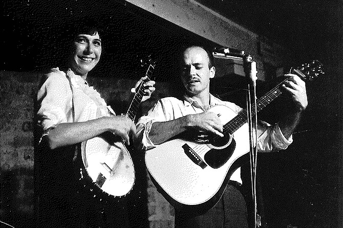 Judy performing at the Buddhi in Oklahoma City with Steve Brainard in August, 1961.