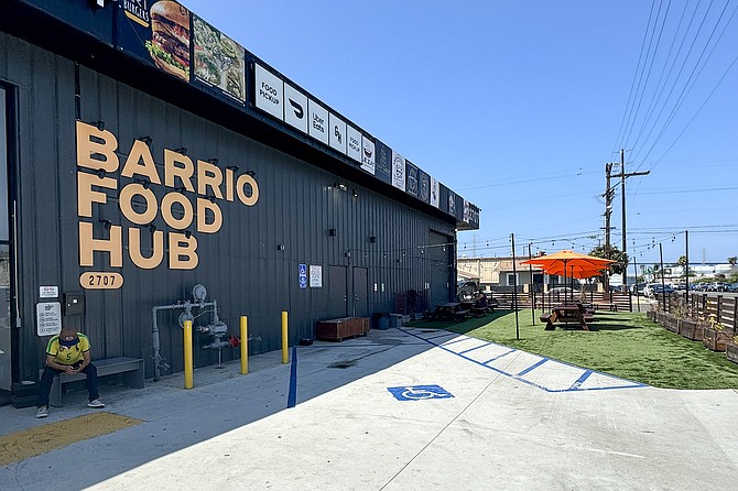 Ghost kitchens and outdoor seating in Barrio Logan
