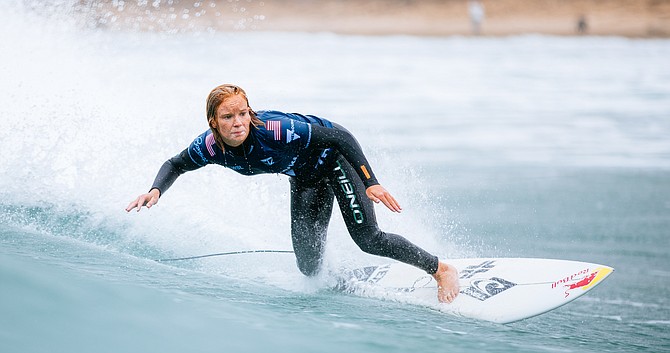 Caitlin Simmers, Oceanside's pride and joy, is the #1 ranked women's surfer in the world. - Image by Ed Sloane