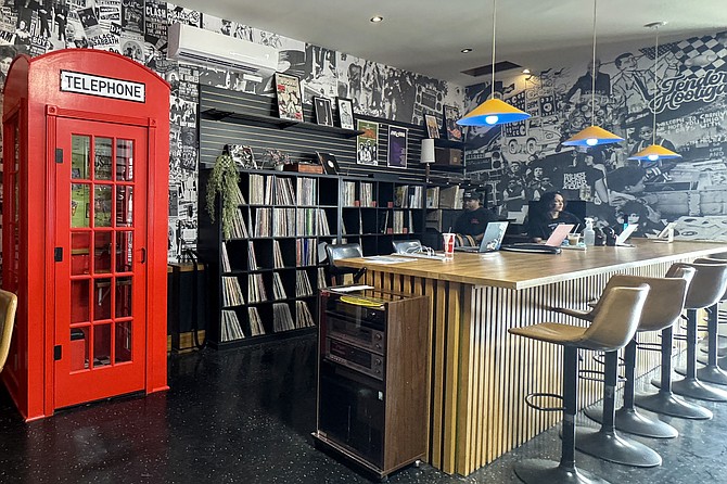 Listening booth #2 and the checkout counter