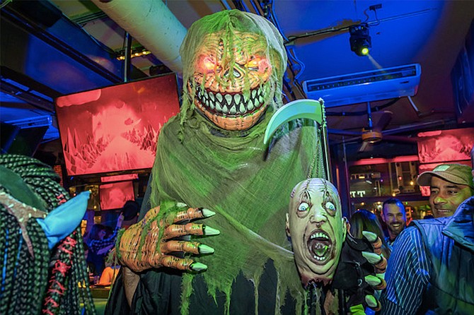 “Crawl” into 20+ locations with devilish treats, including welcome potions, body painting, live entertainment, DJ, dancing, and costume insanity!