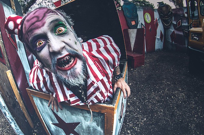 Are you brave enough to walk the mile long Haunted Trail through a portal that transports you in space and time to the foggy Ghost-filled Graveyard?