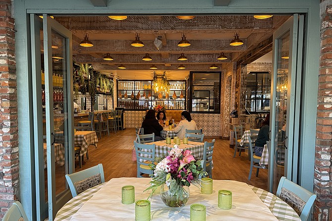 Restaurant decor that doubles as farmer's brunch and Italian