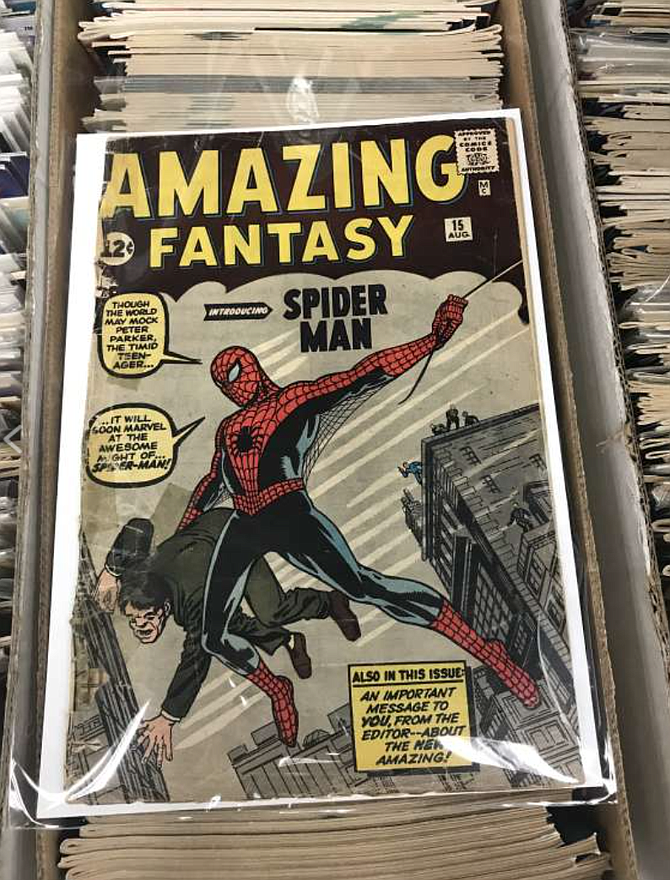 Among their discoveries was an Amazing Fantasy #15 comic, known for Spider-Man’s debut,