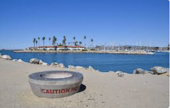 Harbor Beach's 24 fire pits are mostly concentrated by the North Jetty.