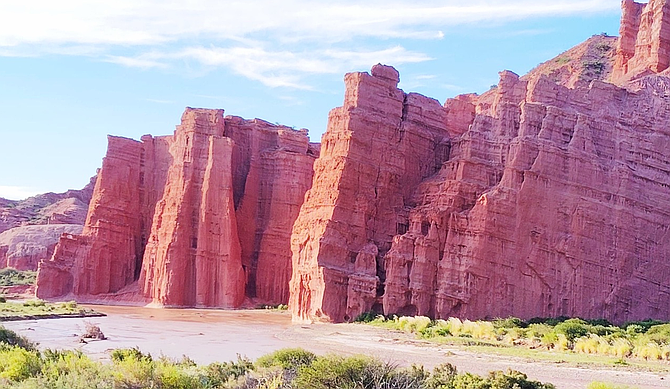 Red rock country known as the Quebrada del Concha