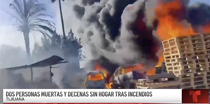 Between January 23 and 24, Tijuana firefighters responded to 80 fires.