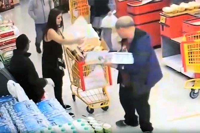 On December 5, someone broke into Andrea Nicole’s Kia in front of her home and stole her black-colored Louis Vuitton wallet. She later posted a video on NextDoor, showing a suspected couple shopping at Whole Foods with Nicole's credit card.