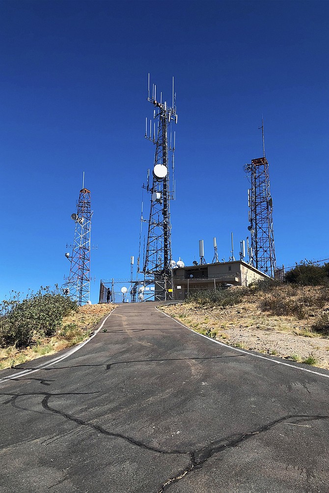 After the often-invisible path, I was grateful for the easy road to the towers at the peak.