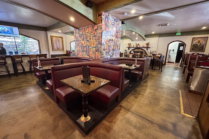 A dining room slightly less colorful than ¡Salud!, but more comfortable