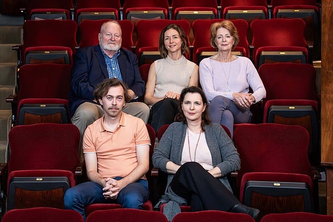 The cast of Other Desert Cities. Back Row: Alan Rust, Melanie Lora, Rosina Reynolds, Front Row: Geoffrey Ulysses Geissinger, Debra Wanger