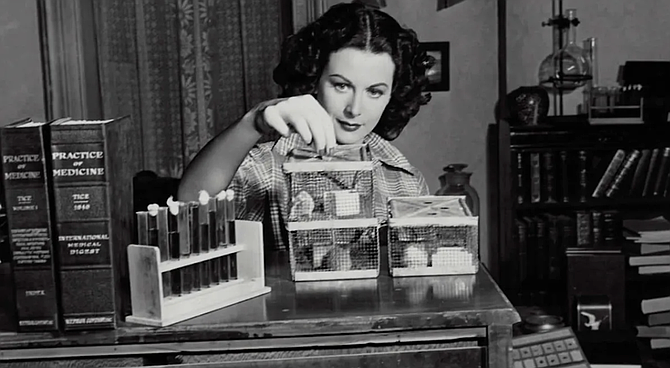 From the movie Bombshell: the Hedy Lamarr Story via the New Yorker