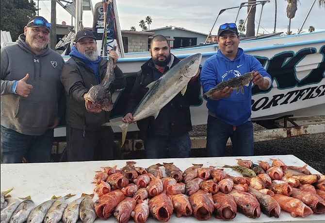 Reds, lingcod, bocaccio and a yellowtail from Blackfin Sportfishing out of Ensenada