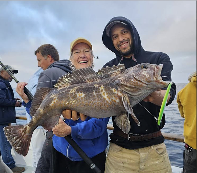 Lingcod caught off Colinet while fishing aboard the Tribute during their 1.5-day
outing.