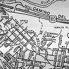 Allen Dairy Road on a 1963 map