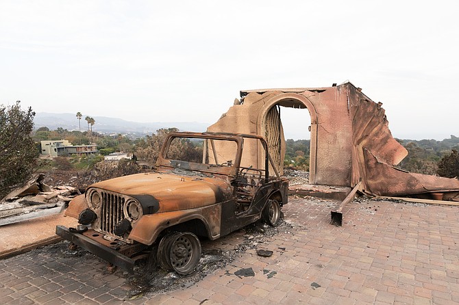 Aftermath of a fire in Malibu.