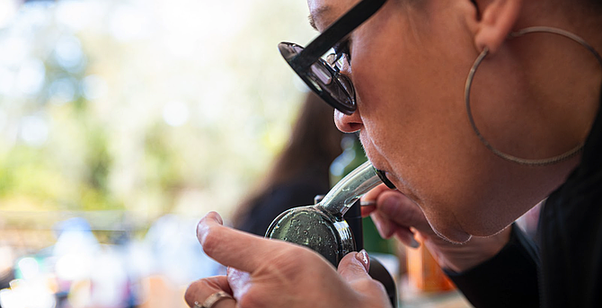 Sampling the free samples at the recent Farmers Cup event.