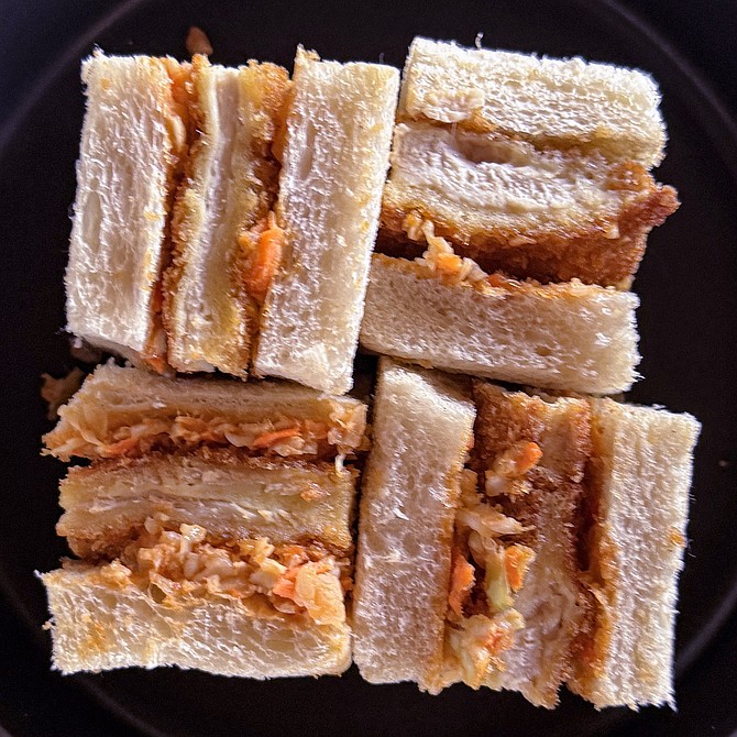 Japanese inspired katsu chicken sando