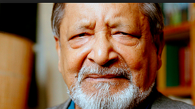 V. S. Naipaul before accepting Nobel Prize