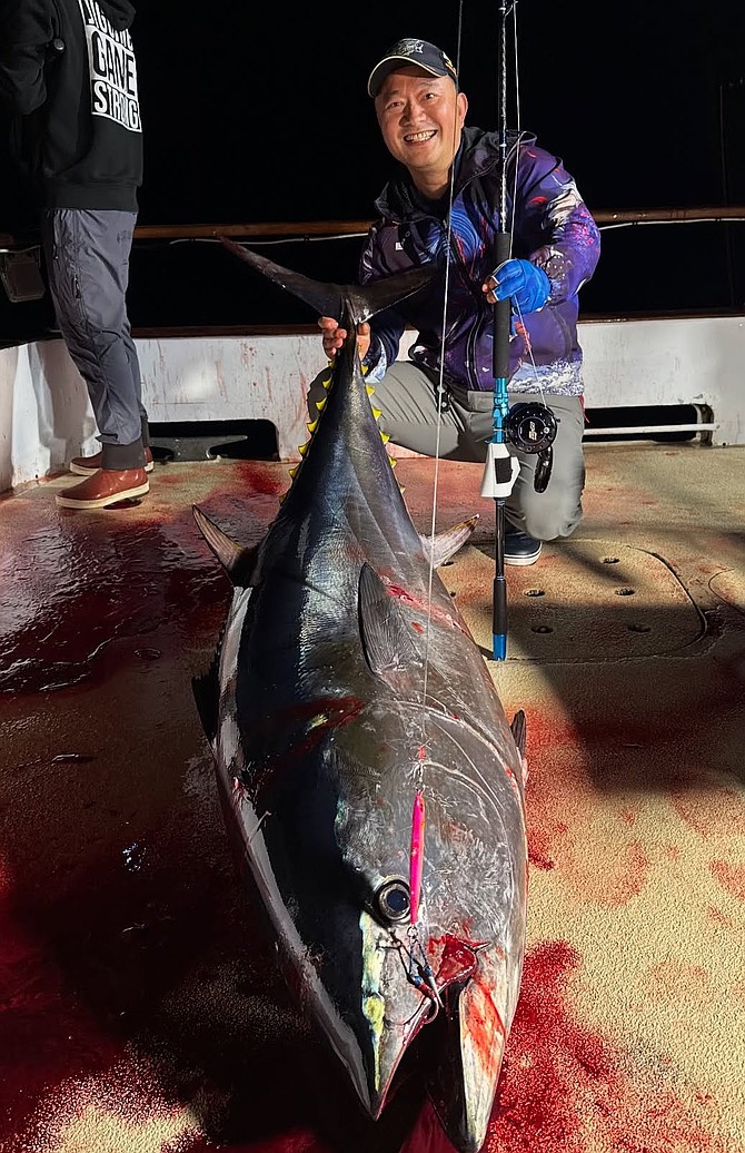 Hefty bluefin tuna caught on the last night of May aboard the Polaris Supreme 3-day trip.