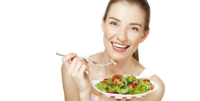 Much salad, many smiles.