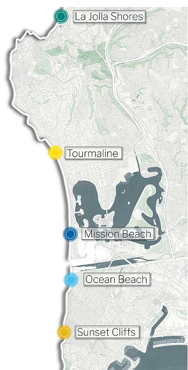 The project locations were based on a study that found them to be most at risk of sea rise impacts.