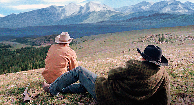 Not unlike the audience, Heath Ledger and Jake Gyllenhaal can't take their eyes off the scenery.