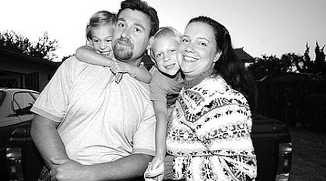 One of the San Diego families Lickona visited in their homes in the early 2000s
