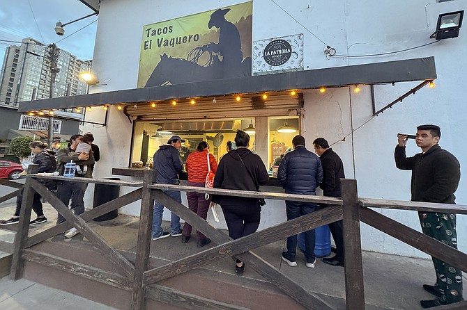 The line for carne asada tacos never gets any shorter