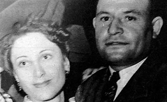 Thelma and Frank Bompensiero. "My grandfather Sanfilippo didn’t like him because my father was driving a beautiful car, wearing expensive clothes, and my grandfather Sanfilippo probably knew there was lots more than bootlegging going on. They didn’t speak very much English, but they knew."