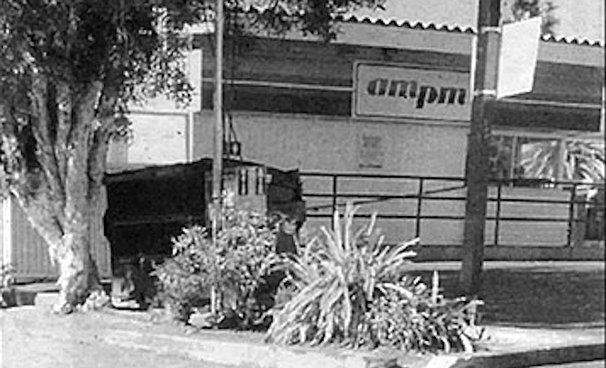 Back in 1977, a pay telephone stood along the side of the station. Some say Bompensiero talked to James Aladena (“Jimmy the Weasel”) Fratianno. Others claim he spoke to Joseph (“Joseph Bananas”) Bonnano.