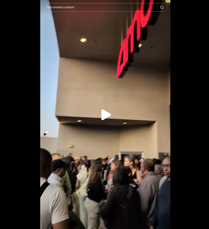 Mid-movie evacuation at AMC Mission Valley due to an apparent carbon monoxide leak