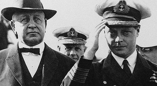 San Diego mayor Louis Wilde and Prince Edward arriving at the Hotel Del, April 1920