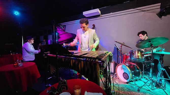 Ian Harland’s hands are a dance of blurs and strikes...